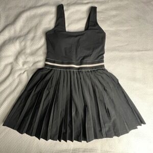 All in‎ Motion Womens Small Athletic Tennis Skort Dress Black Pleated Pickleball